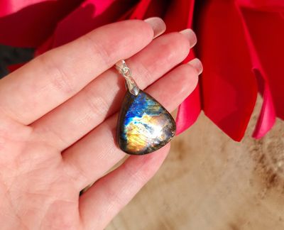 Labradorite Orange Arc-en-Ciel n°20