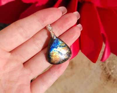 Labradorite Orange Arc-en-Ciel n°20
