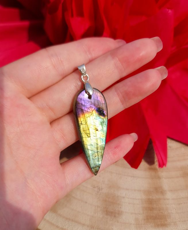 Labradorite Violette/Jaune/Vert n°5.5