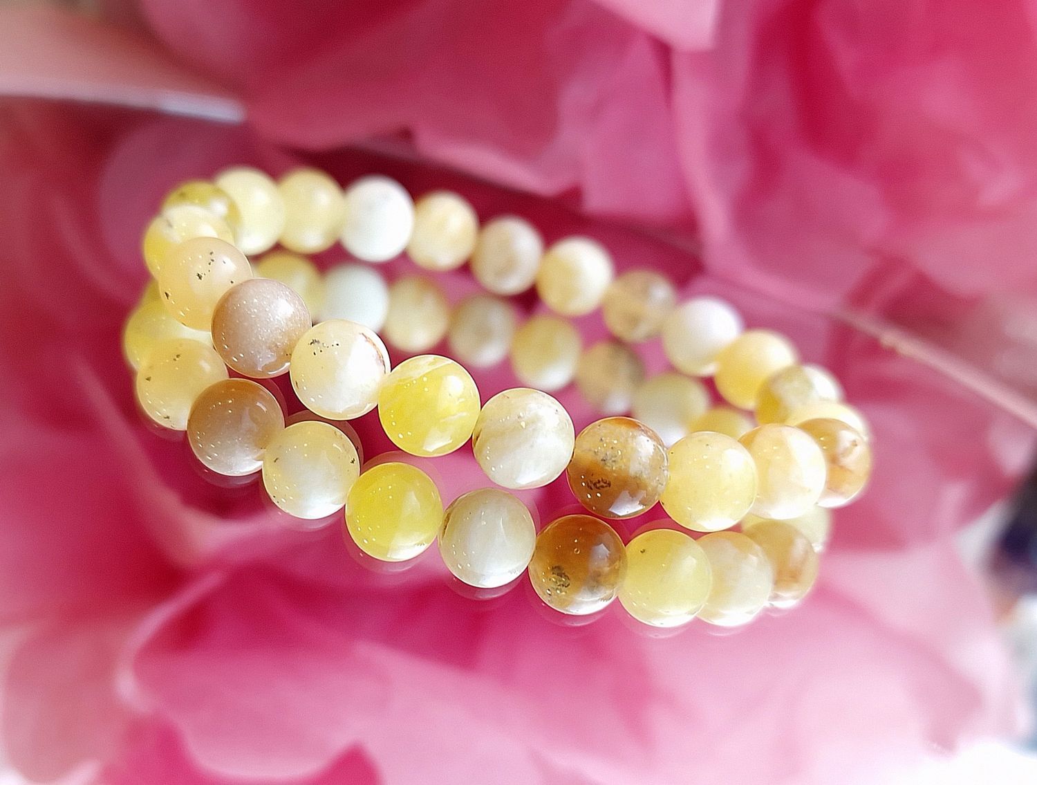 Bracelet Opale jaune ø8