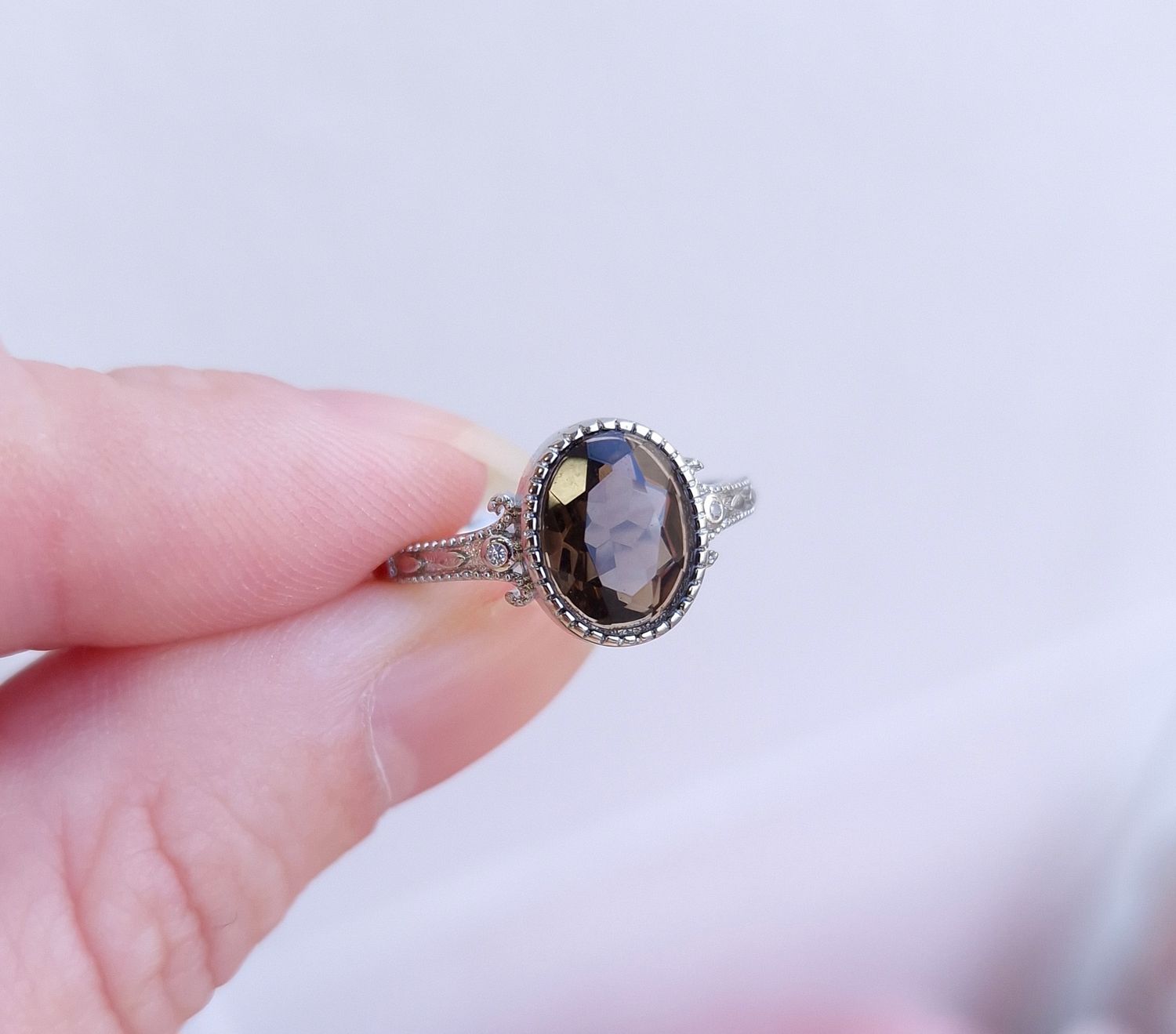 Bague Quartz Fumé