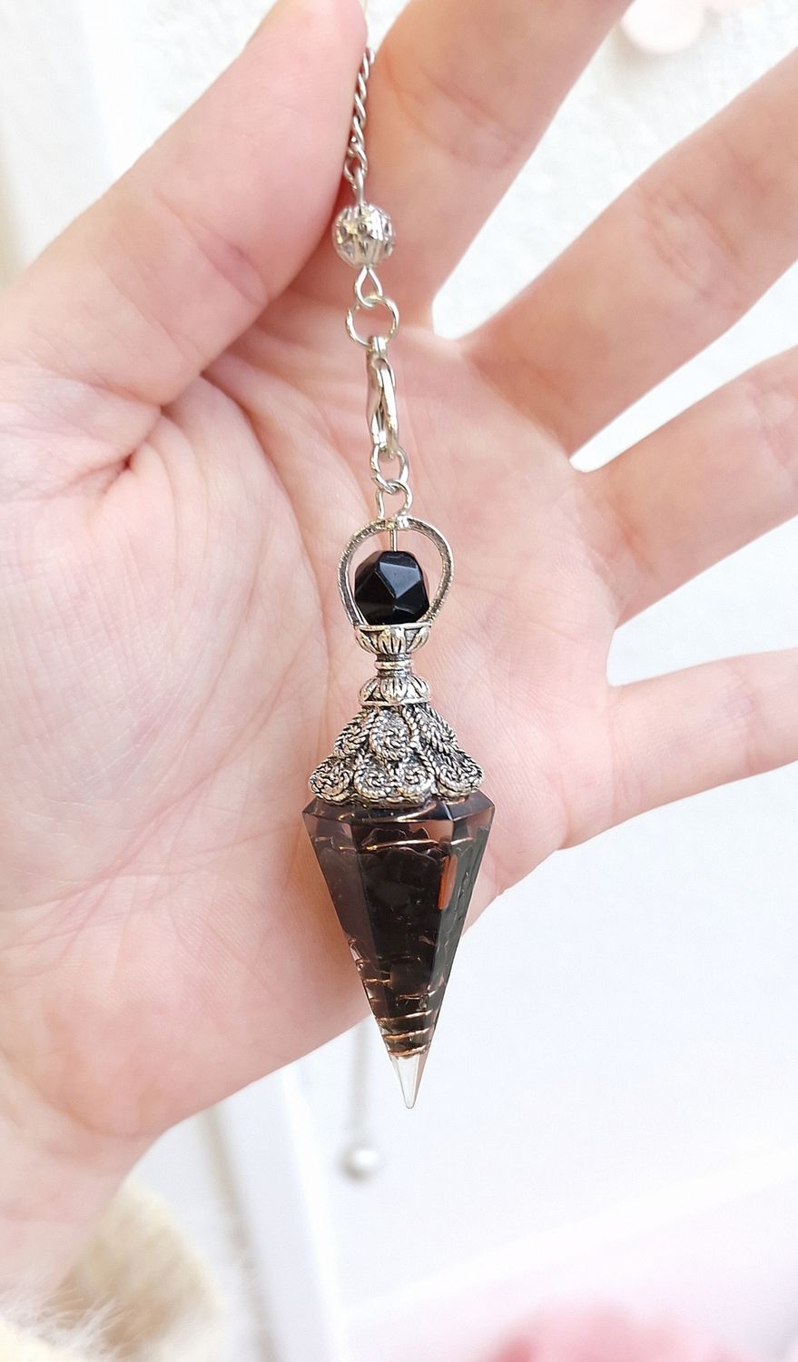 Pendule Orgonite Tourmaline