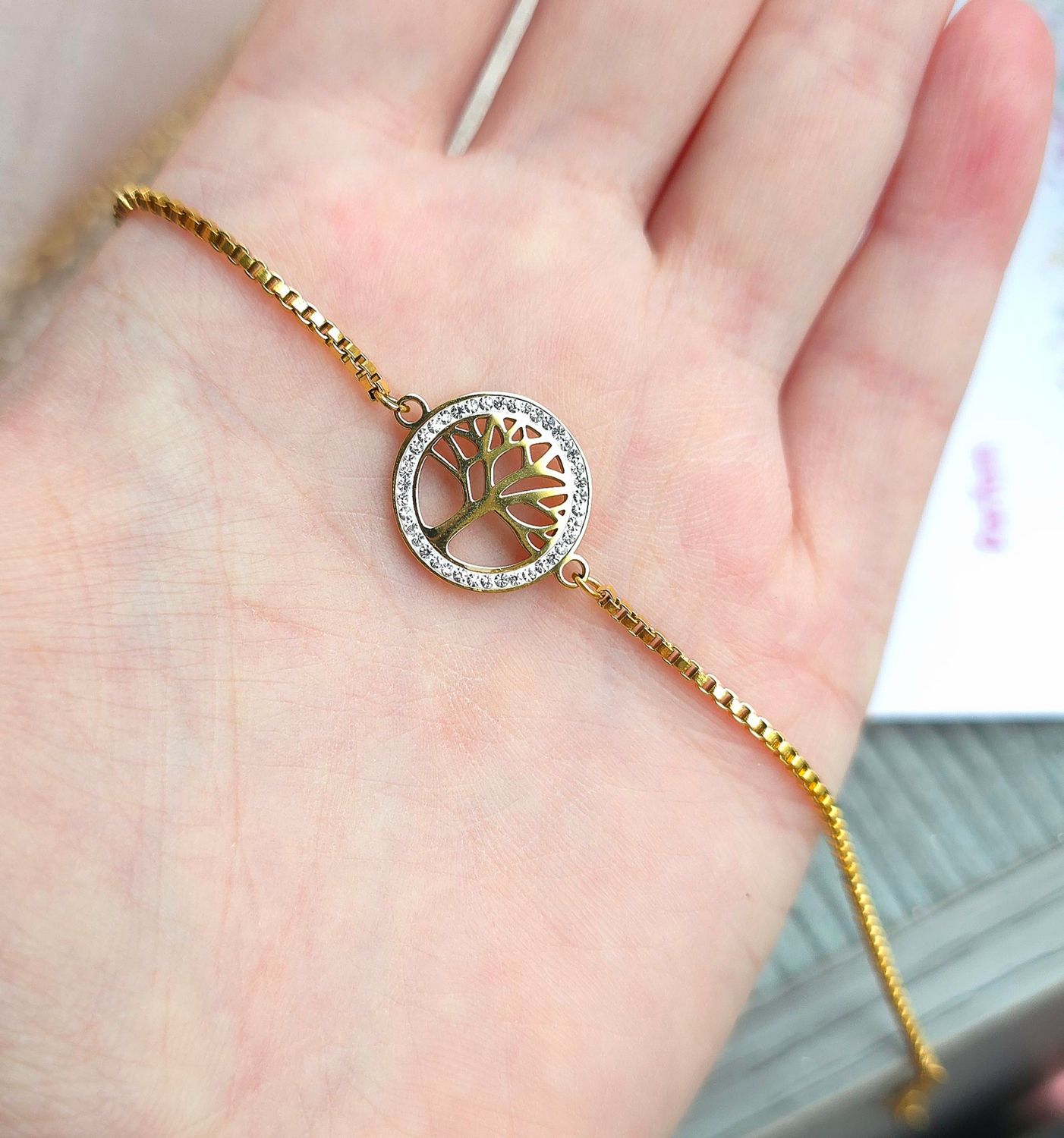 Bracelet Arbre de vie - Acier inoxydable Or