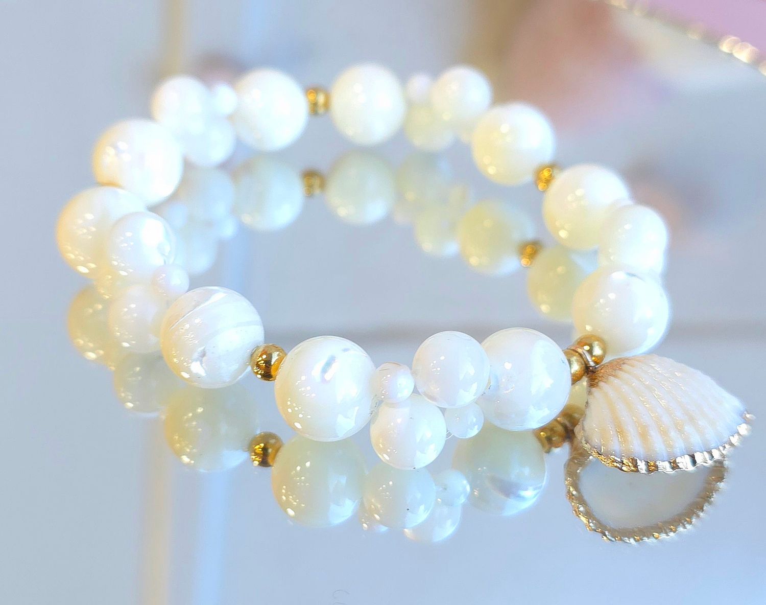Bracelet Création - Nacre et Coquille St Jacques