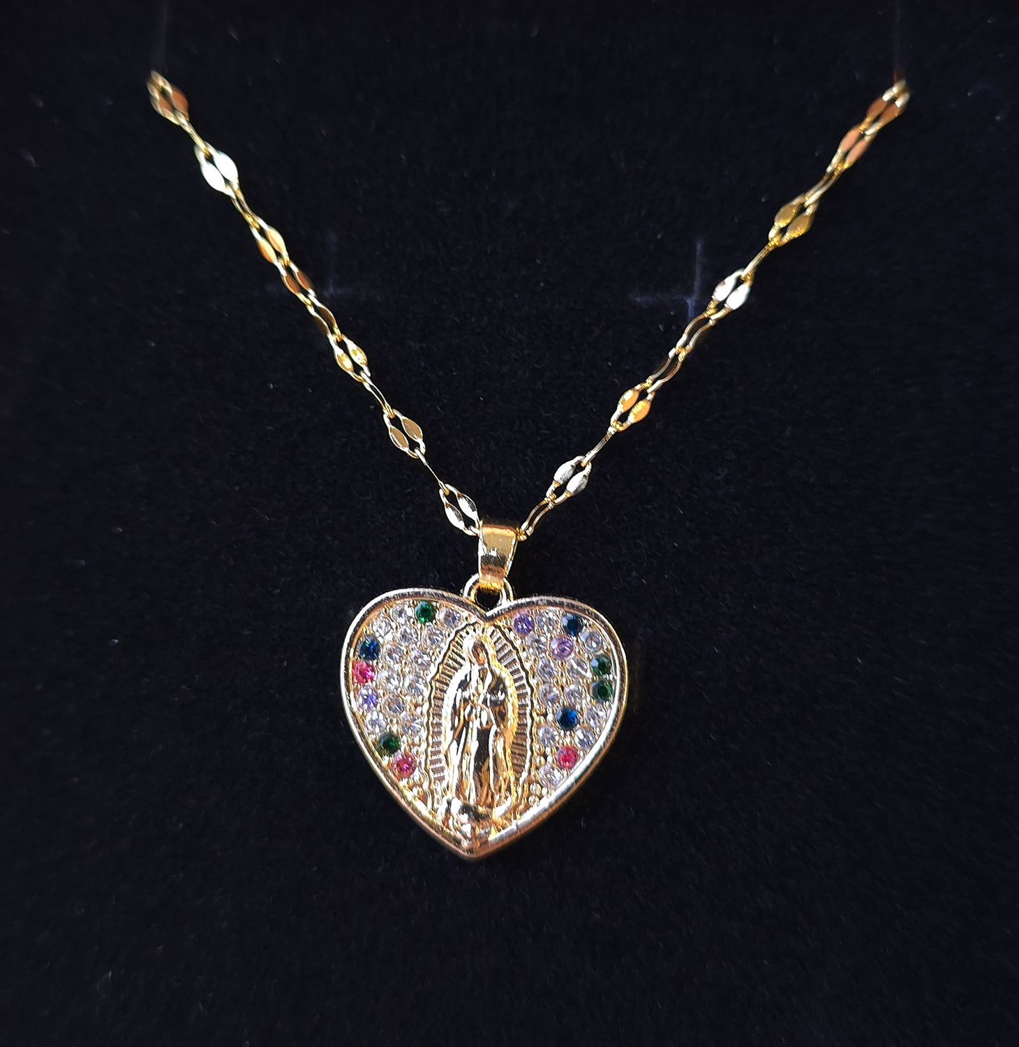 Pendentif Vierge Marie - Acier inoxydable