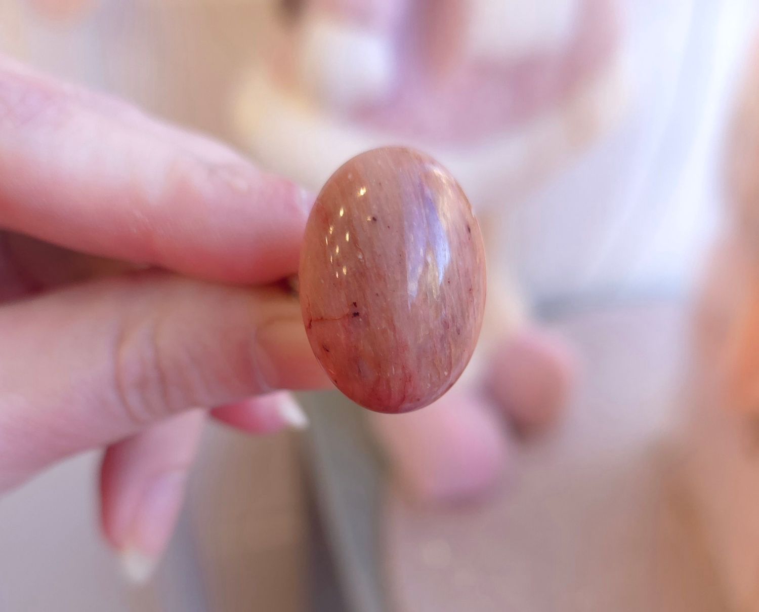 Bague Rhodonite n°1 - Bronze Plaqué Argent