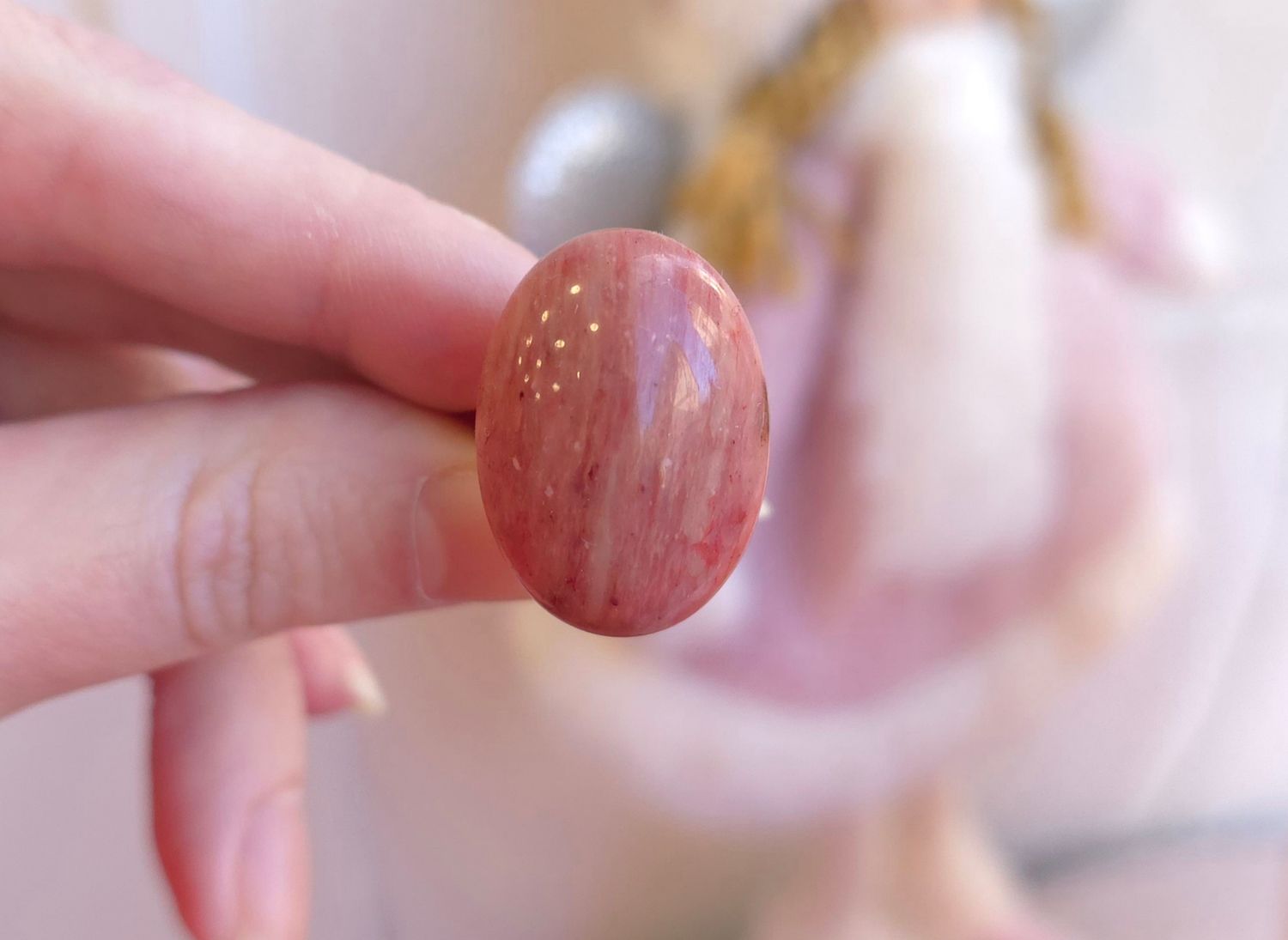 Bague Rhodonite n°2 - Bronze Plaqué Argent
