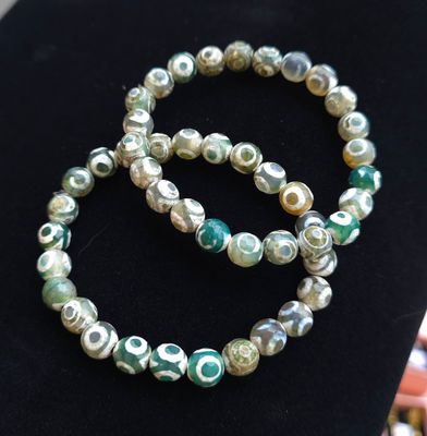 Bracelet Agate Orbiculaire du Tibet ø8