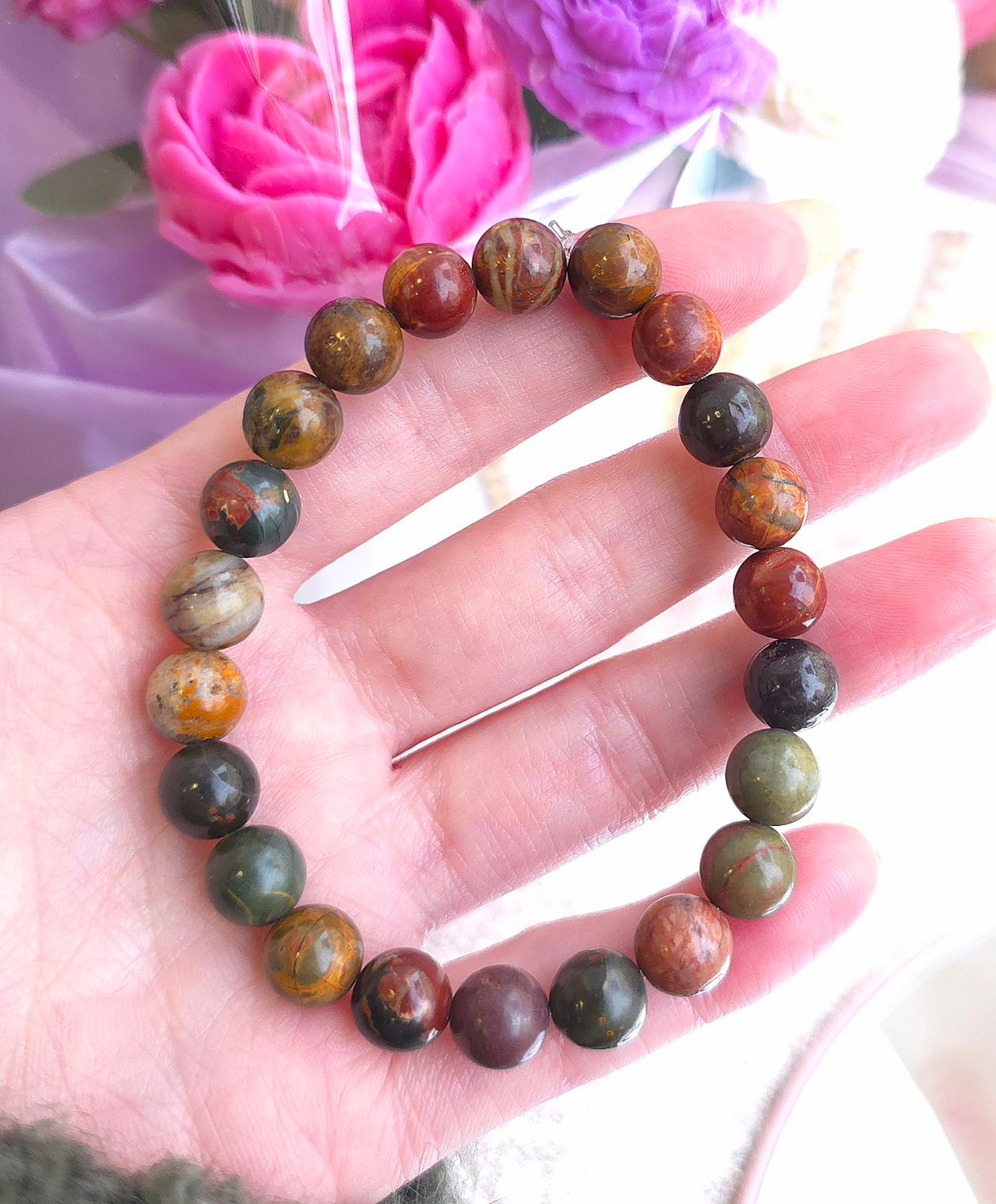 Bracelet Jaspe Picasso ø8