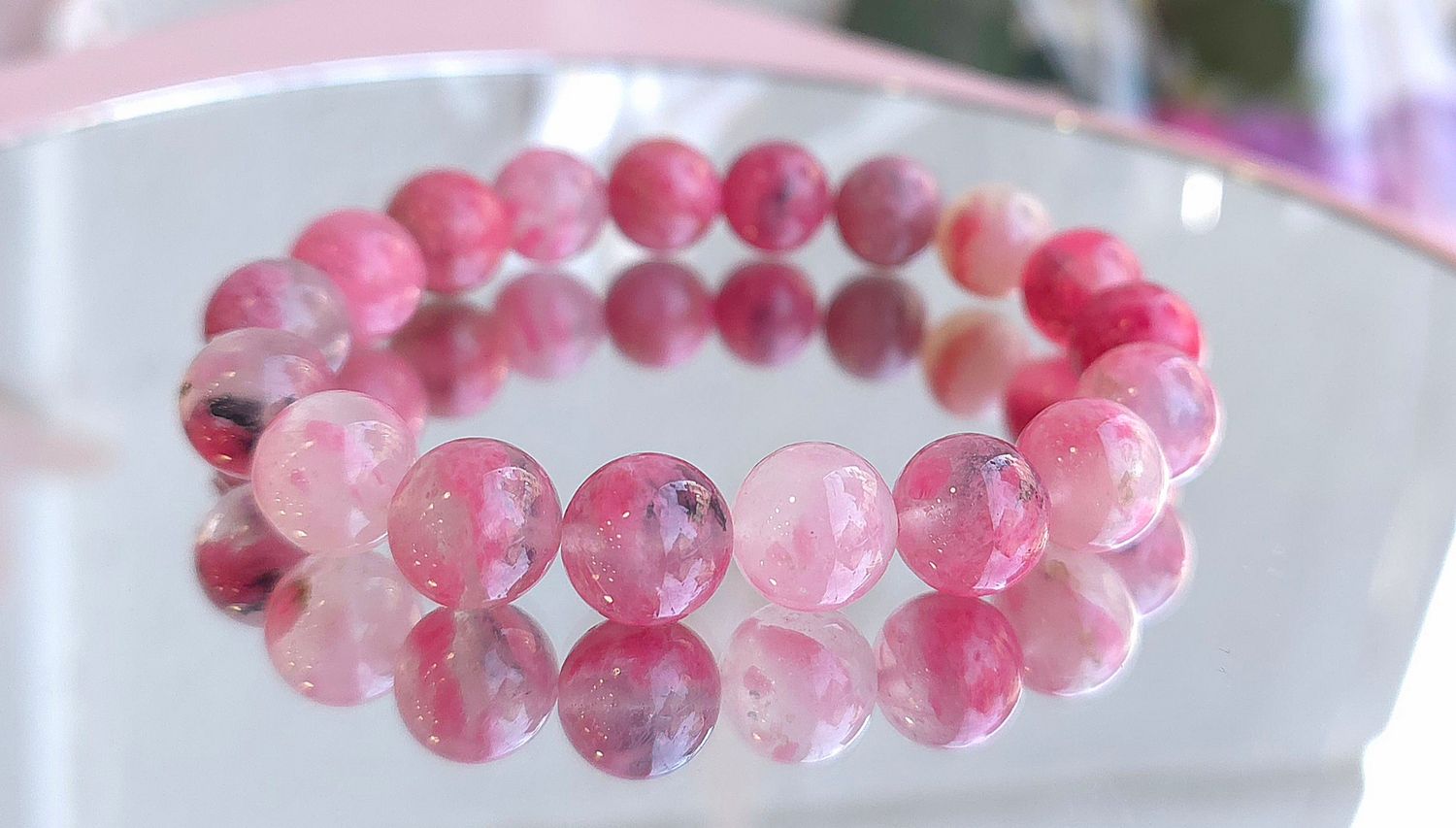 Cristal Fleur de Rhodonite ø10