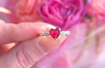 Bague Béryl Rouge - Argent 925