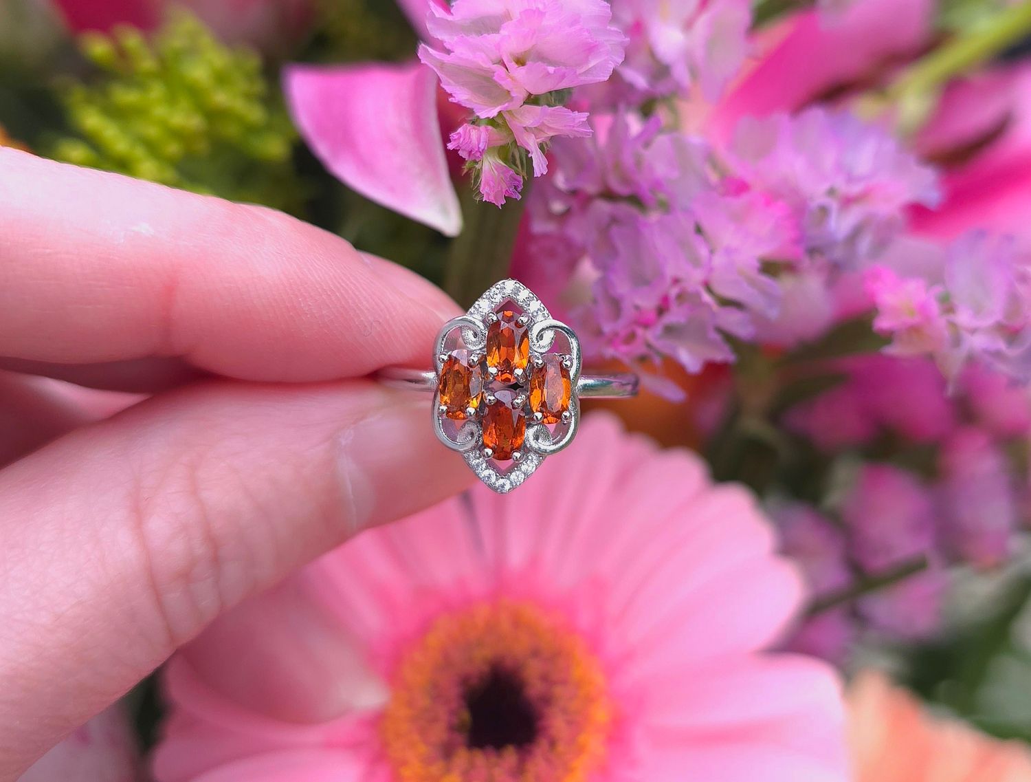 Bague hessonite