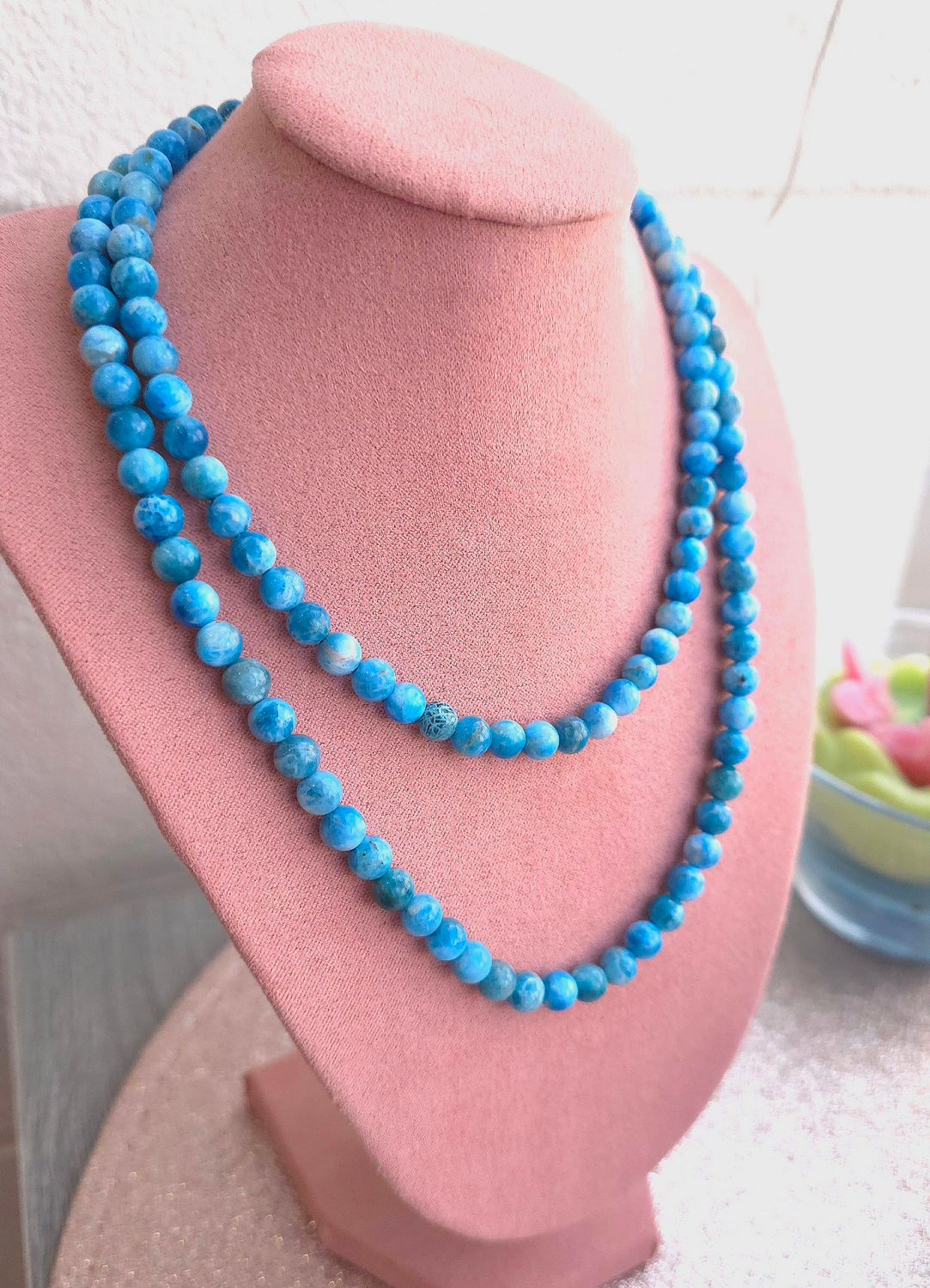 Collier Sautoir Apatite - 75cm