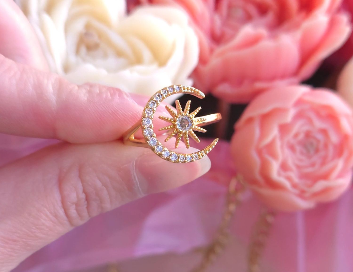 Bague Cristal de Roche - Acier Inoxydable 