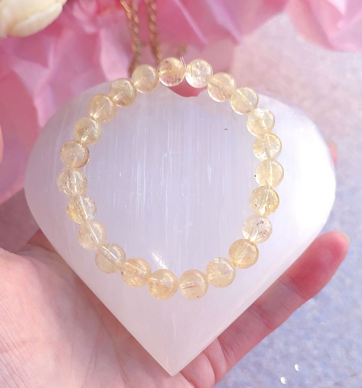 Bracelet Citrine Naturelle ø8