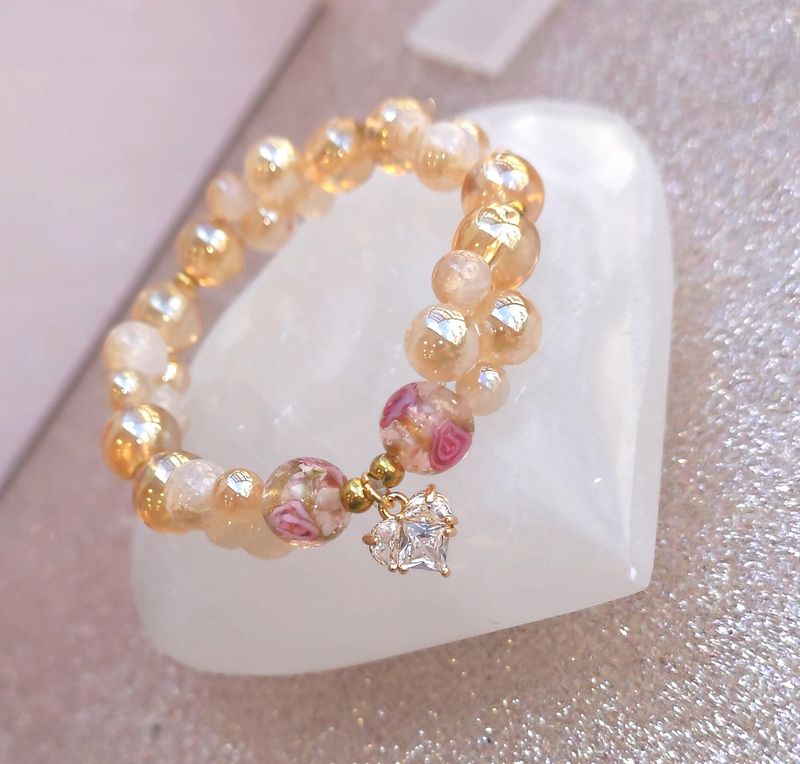 Bracelet Création - Aqua Aura or/Agate Irisée