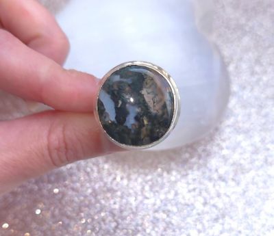 Bague Agate Mousse - T56