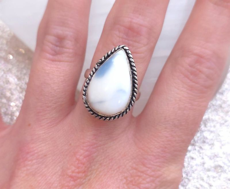 Bague Opale Bleue 