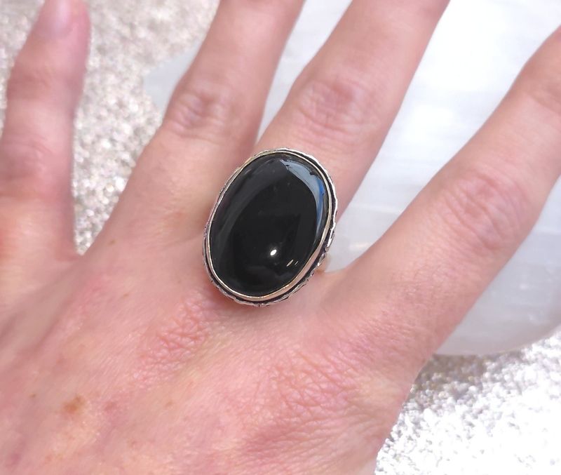 Bague Obsidienne Noire