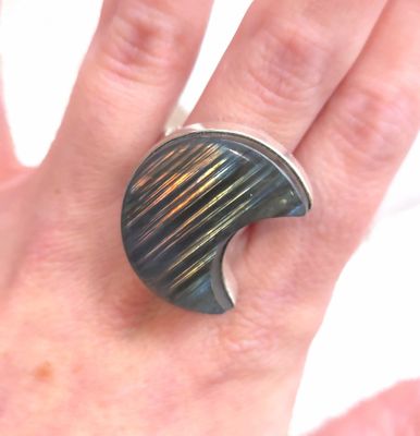 Bague Labradorite Lune 