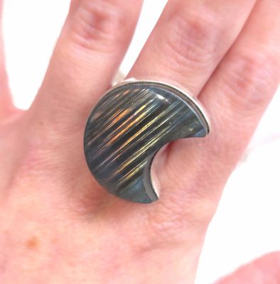 Bague Labradorite Lune 
