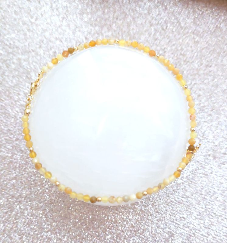 Bracelet de Cheville - Opale Jaune