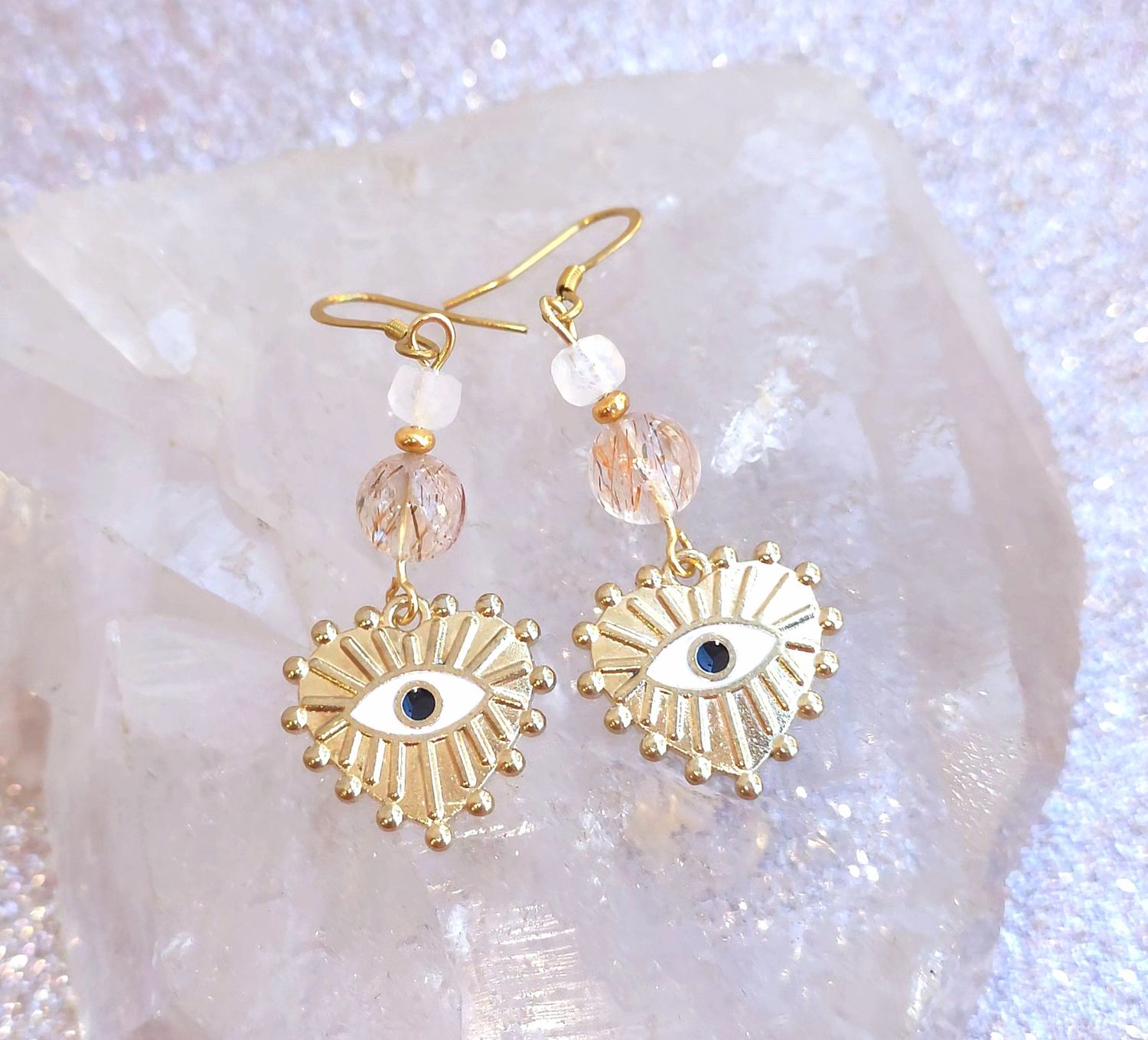 Collection Mauvaise Oeil - Super Seven/Labradorite Blanche 