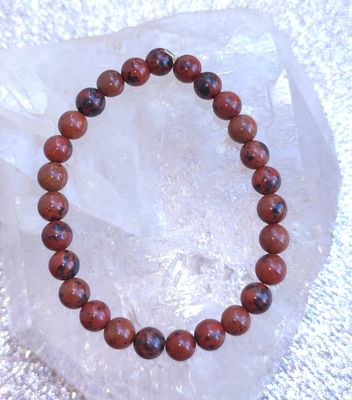 Bracelet Obsidienne Acajou ø6
