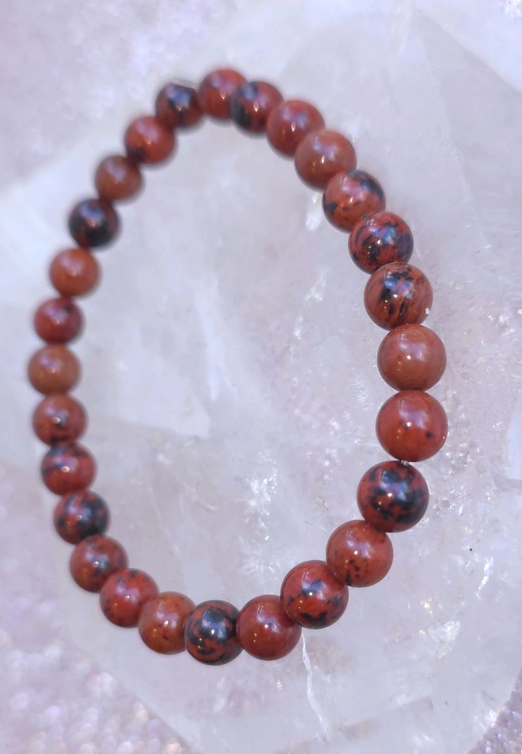 Bracelet Obsidienne Acajou ø6