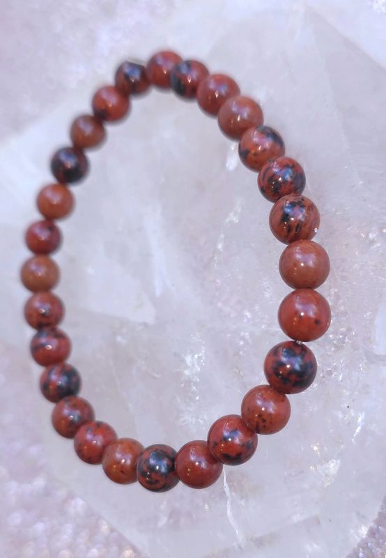 Bracelet Obsidienne Acajou ø6