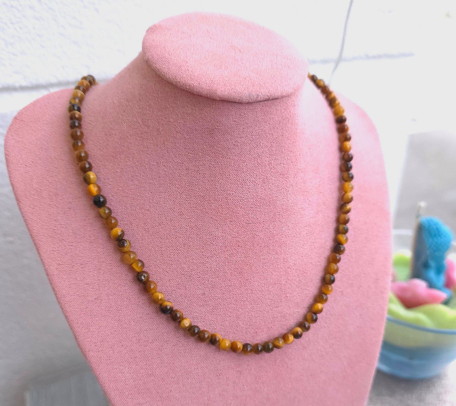 Collier oeil du tigre ø4 - 45cm