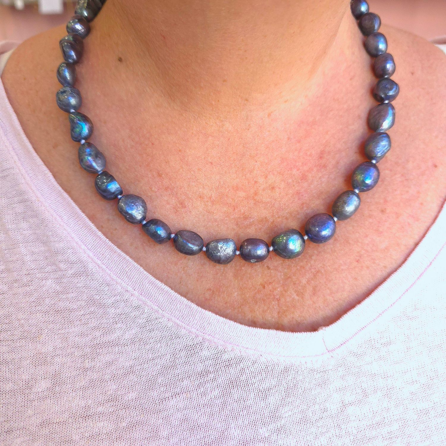 Collier Perle Noire de Culture