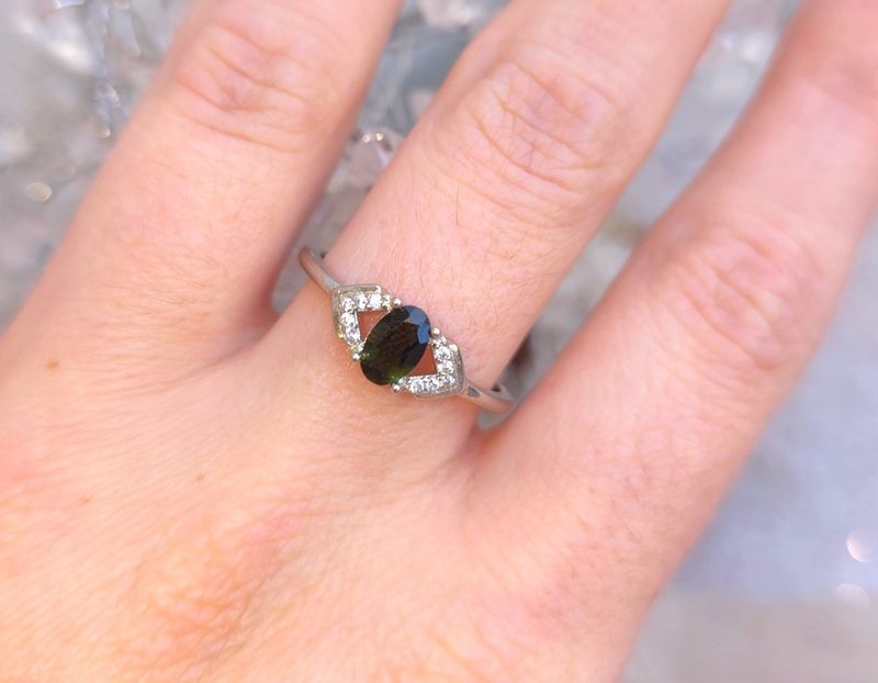 Bague Spinelle Verte 