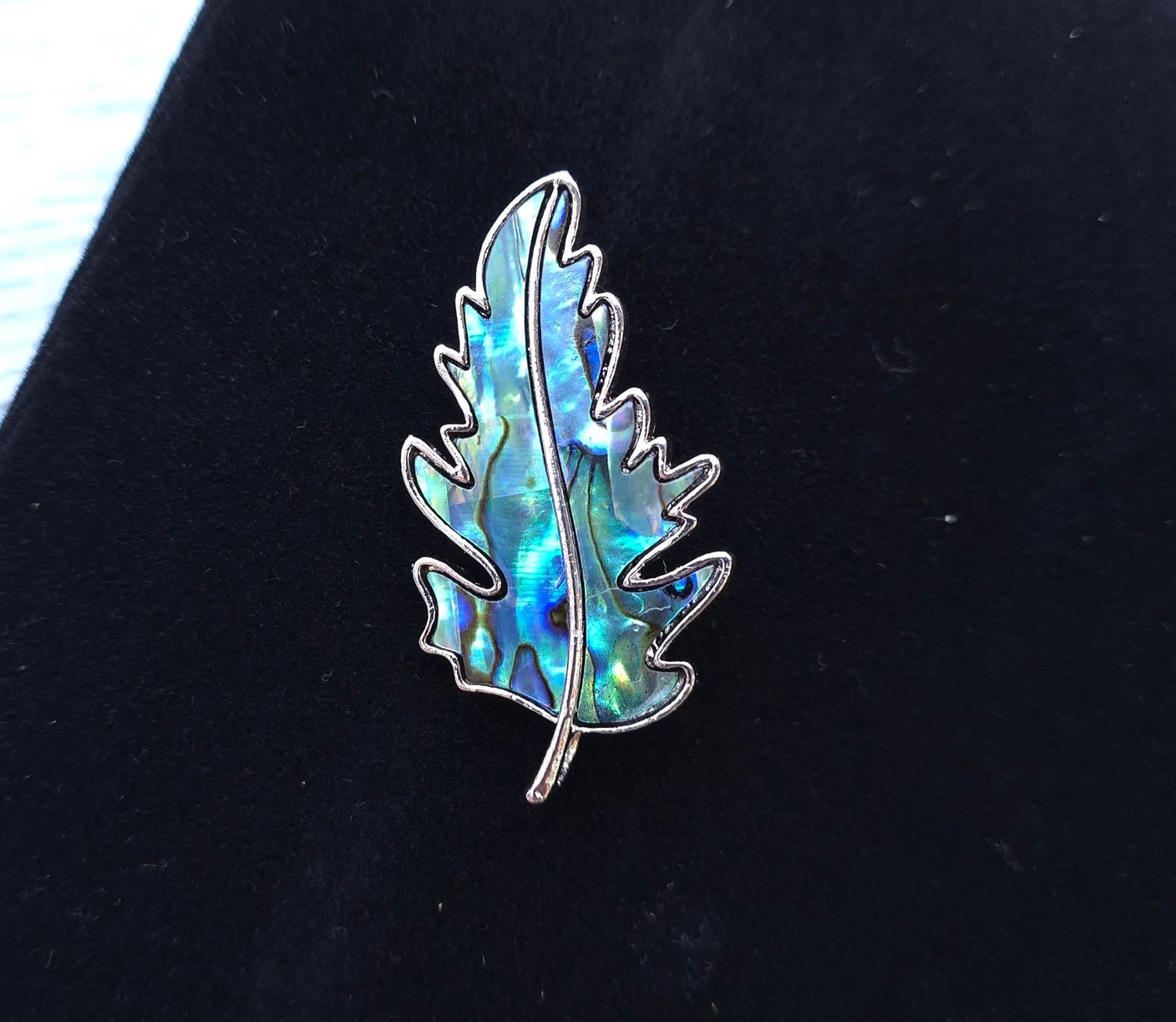 Broche Plume abalone