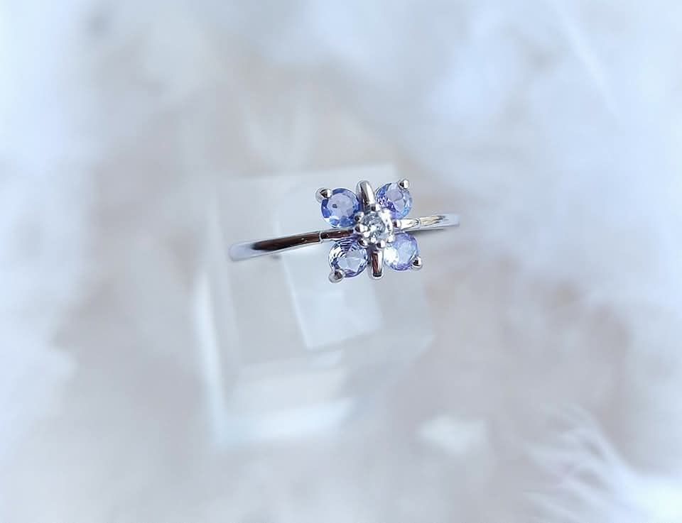 Bague Tanzanite Fleur - Argent 925