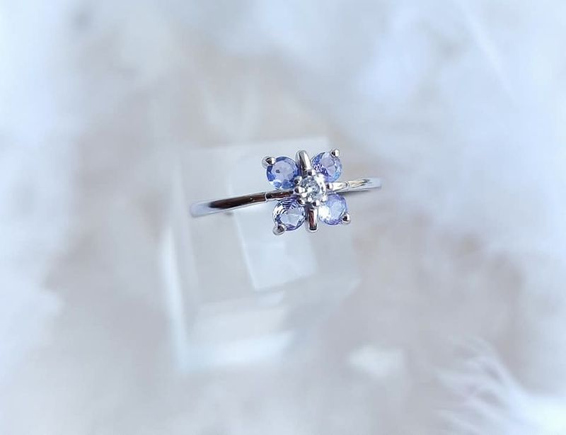 Bague Tanzanite Fleur - Argent 925