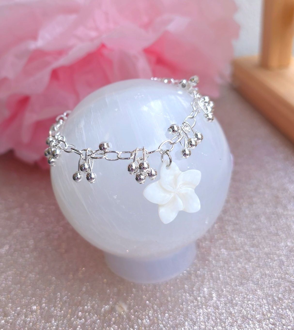 Bracelet Fleur Nacre - Argent 925