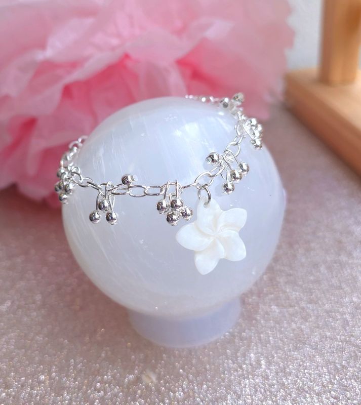 Bracelet Fleur Nacre - Argent 925