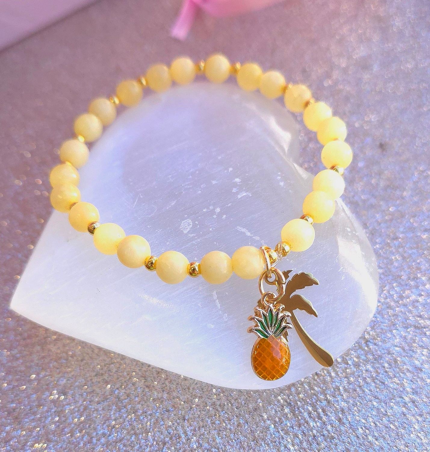 Bracelet Création - Calcite Jaune ø6