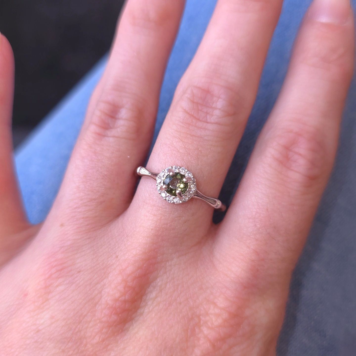 Bague Moldavite - Argent 925