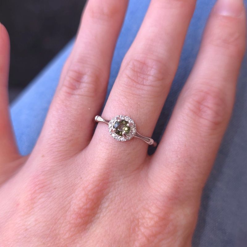 Bague Moldavite - Argent 925