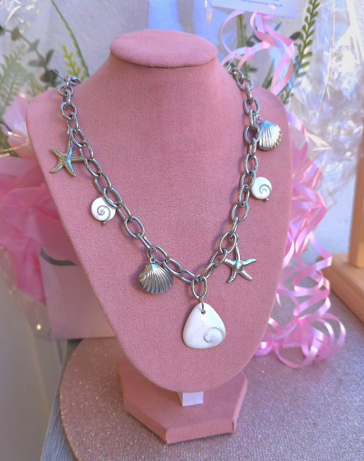 Collier oeil de St Lucie - Acier inoxydable