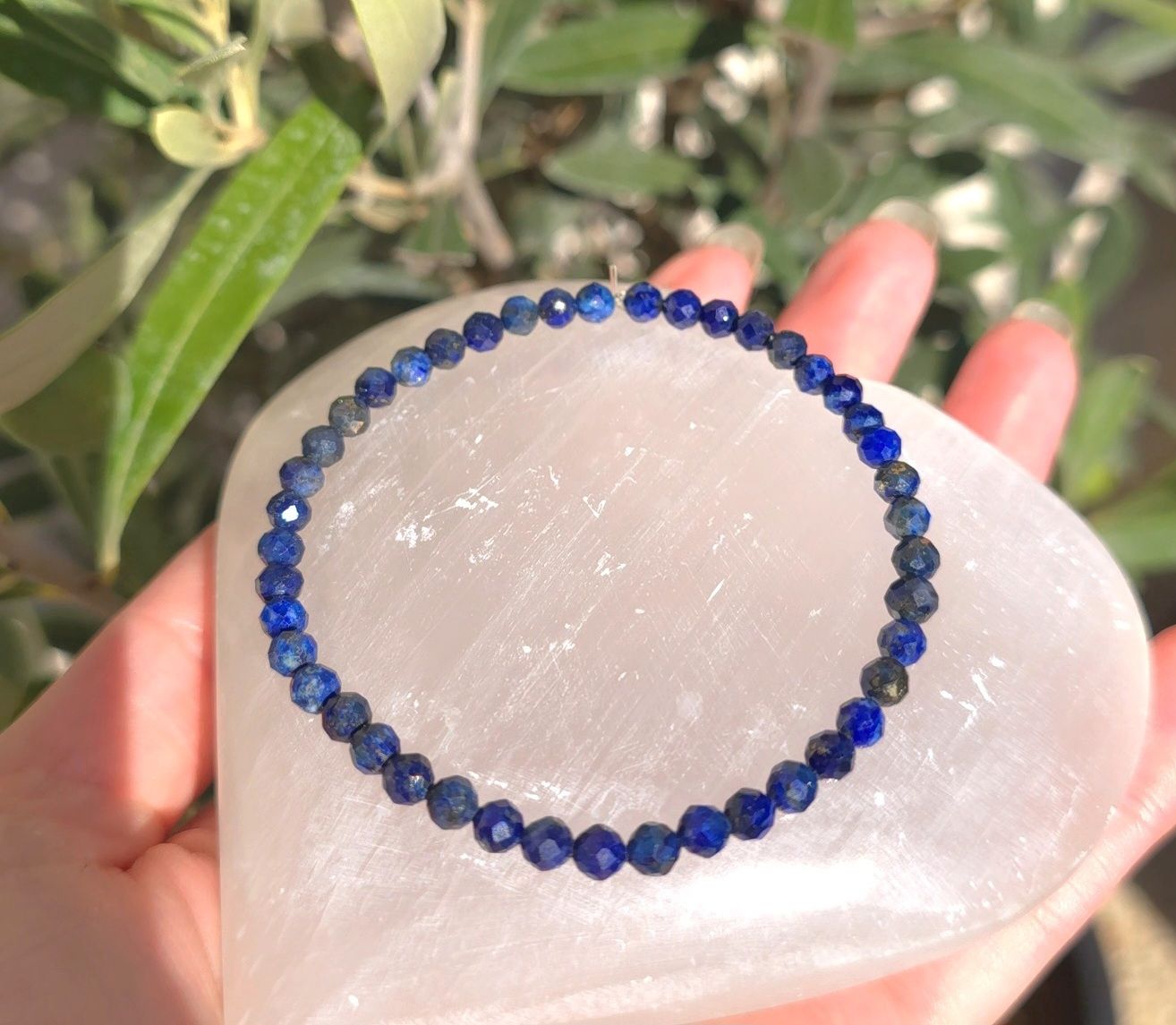 Bracelet Lapis lazuli AAA Facetté ø4