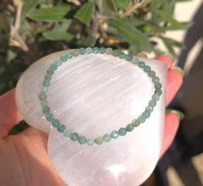 Bracelet Apatite AA Facetté ø4