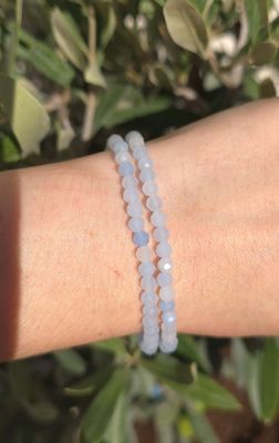 Bracelet Aigue Marine AA Facetté ø4