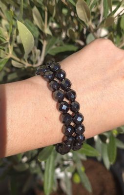 Bracelet Hématite Facetté ø8