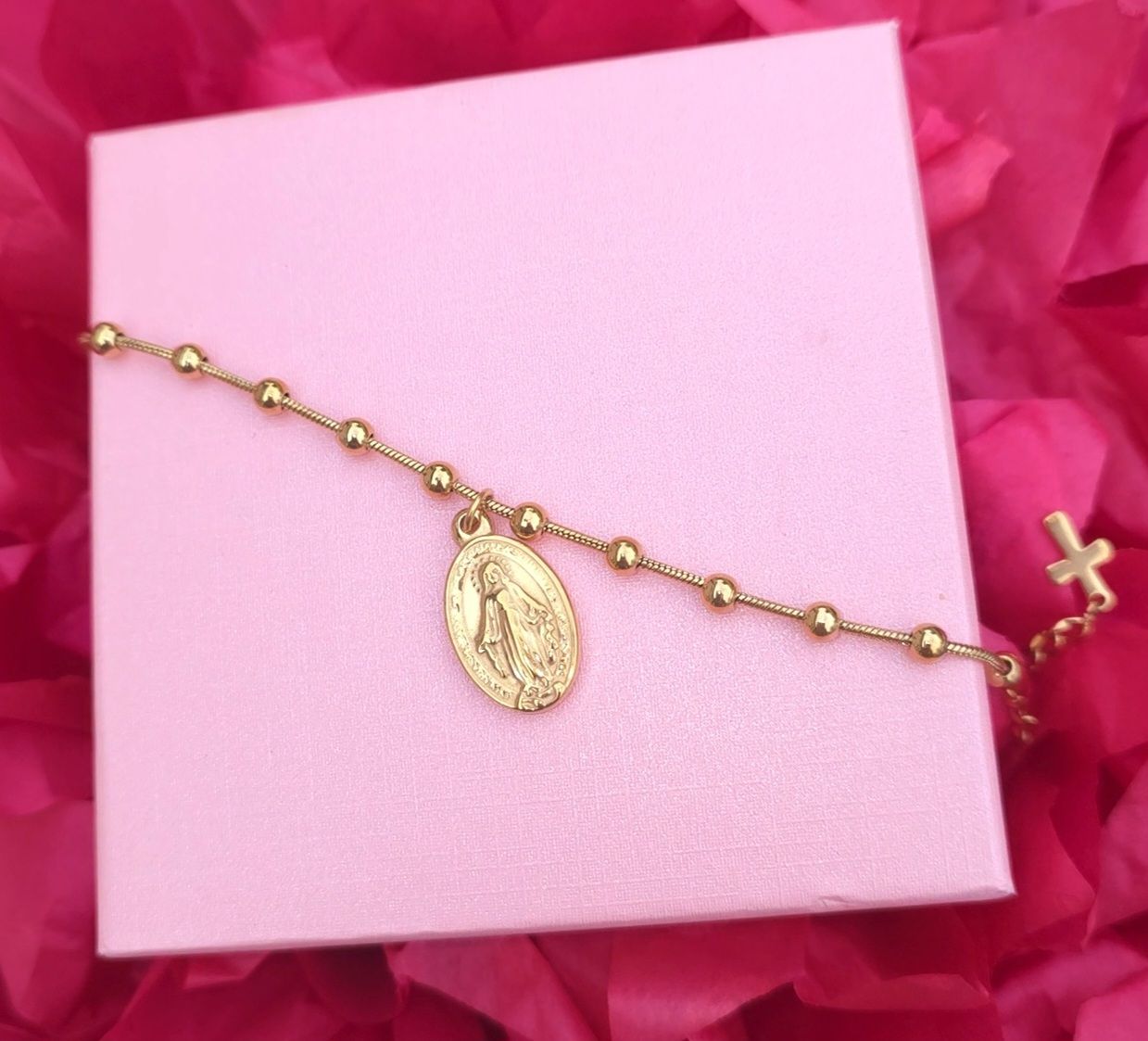 Bracelet Médaille Marie Miraculeuse - Or