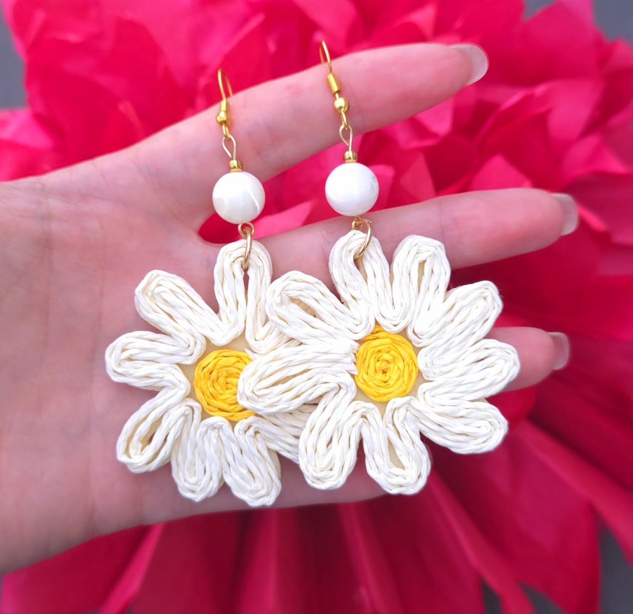 Collection Raphia - Boucle Nacre