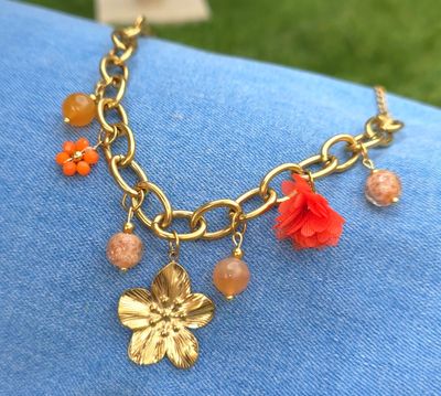 Bracelet Création Breloque - Opale de Feu