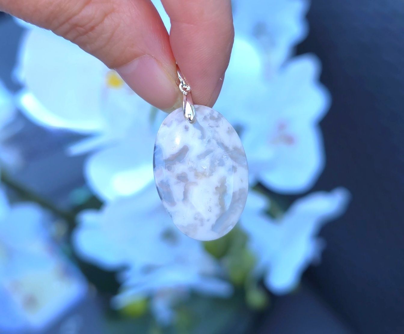 Agate Plume Blanche n°1